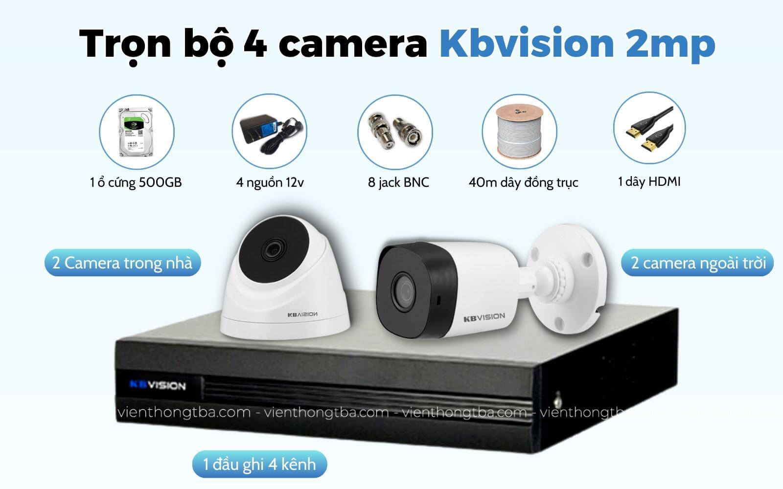 Camera Dạng DOME Kbvision 2.0 Megapixel